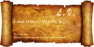 Laurinecz Virág névjegykártya
